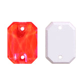 Elektrische Neonhyacinth-Oktagon Form hochwertiges Glas-Seau-On-Strass-Strasssteine
